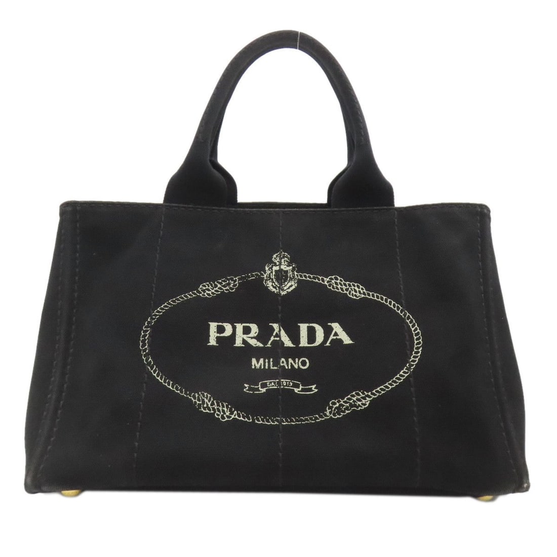 Prada Canapa handbag, canvas, women's.: --- Catalog ---Category: SizeSize (HxWxD): 21.5cm x 35cm x 23cm / 8.46'' x 13.77'' x 9.05''Handle Length: 35cm / 13.77''Category: DesignType: HandbagColor: BlackGender: WomenMaterial: Canvas Category: