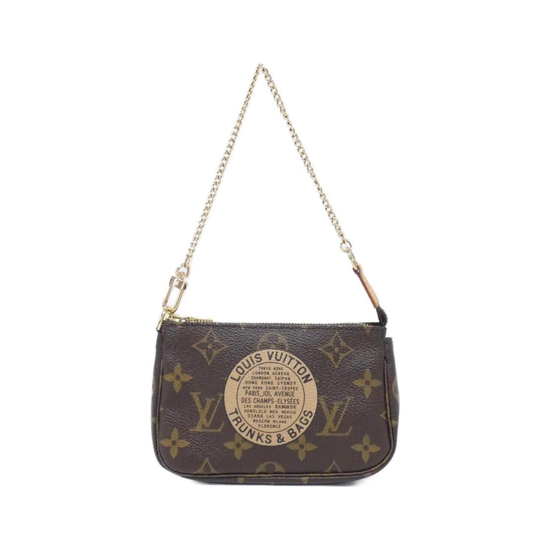Louis Vuitton Monogram (T&B) Mini Pochette Accessoires M60153 Accessory Pouch: --- Catalog ---Category: SizeSize (HxWxD): 10cm x 15cm x 4cm / 3.93'' x 5.9'' x 1.57''Category: DesignType: Pochette, PouchColor: MarronGender: WomenMaterial: Coated canvas Hardware Color: GoldCategor
