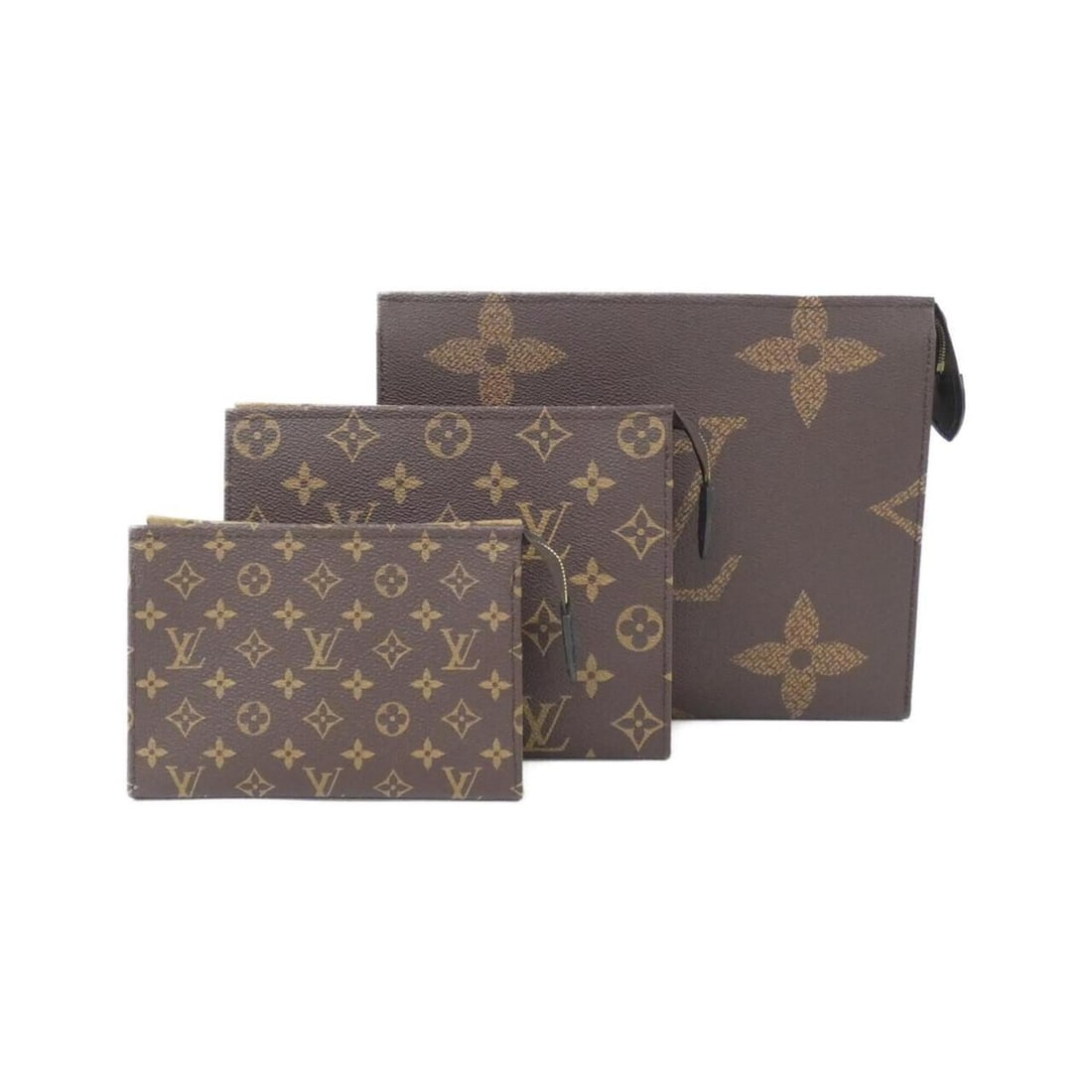 Louis Vuitton Monogram Reverse Trio Pochette Toilette M11248 Handbag Pouch (1 of 9)