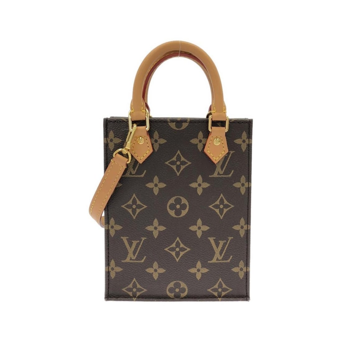 Louis Vuitton Monogram Petite Sac Plat M81295 Handbag: --- Catalog ---Category: SizeSize (HxWxD): 17cm x 13.5cm x 5cm / 6.69'' x 5.31'' x 1.96''Category: DesignType: HandbagColor: MarronGender: WomenMaterial: Coated canvas Hardware Color: GoldCategory: Ge