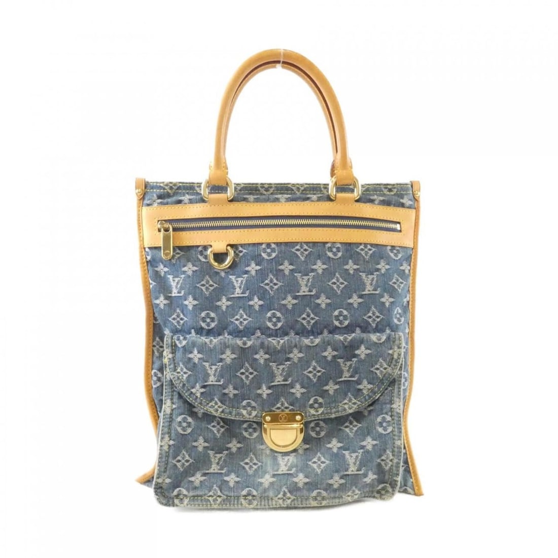 Louis Vuitton Monogram Denim Flat Shopper M95018 Handbag: --- Catalog ---Category: SizeSize (HxWxD): 37cm x 33cm x 1cm / 14.56'' x 12.99'' x 0.39''Category: DesignType: HandbagColor: BlueGender: WomenMaterial: Monogram Denim Hardware Color: GoldCategory: Gen