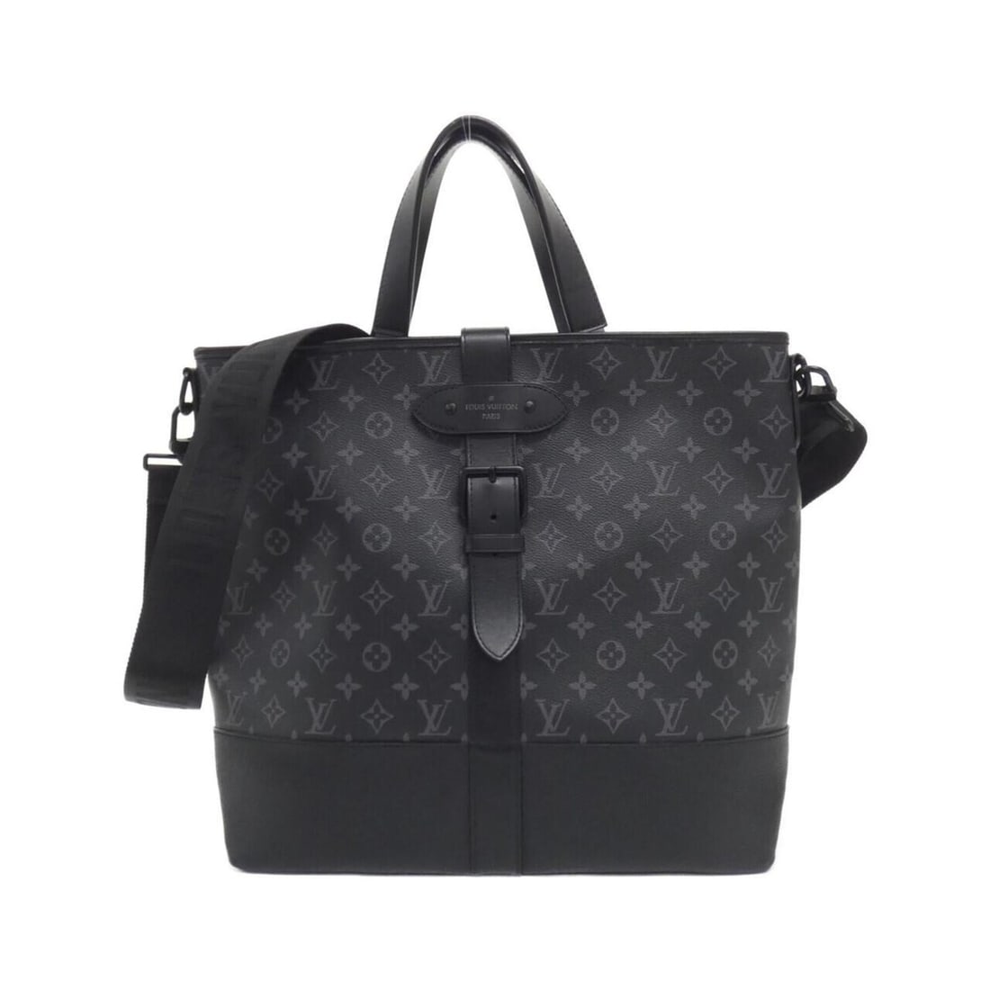 Louis Vuitton Monogram Eclipse Saumur Tote M45914 Handbag: --- Catalog ---Category: SizeSize (HxWxD): 37cm x 38cm x 13cm / 14.56'' x 14.96'' x 5.11''Category: DesignType: HandbagColor: BlackGender: MenMaterial: Coated canvas , Leather Leather/Fur Type: Calf