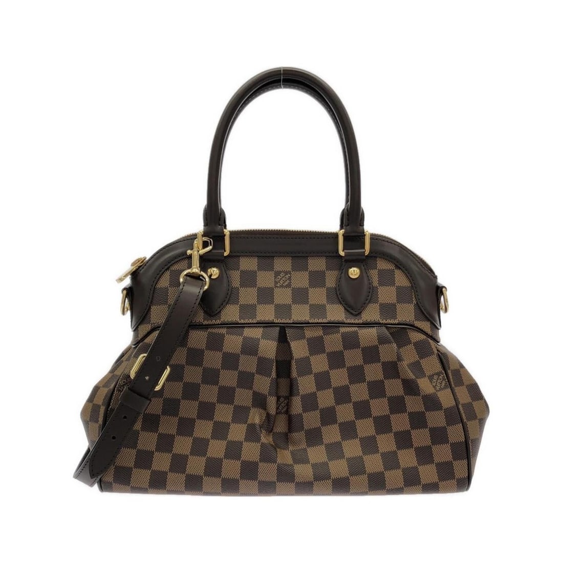 Louis Vuitton Damier Trevi PM N51997 Handbag: --- Catalog ---Category: SizeSize (HxWxD): 25cm x 35cm x 14.5cm / 9.84'' x 13.77'' x 5.7''Category: DesignType: HandbagColor: EbeneGender: WomenMaterial: Coated canvas Hardware Color: GoldCategory: Ge