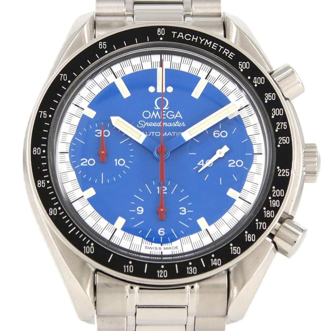 Omega Speedmaster Racing 3510.81 Stainless Steel Automatic Watch: --- Catalog ---Category: SizeWrist Size: 16cm / 6.29''Case Diameter: 39mm / 1.54''Category: DesignGender: MenColor (Dial): BlueMaterial (Band): Stainless steelMaterial (Case): Stainless steelCategory: