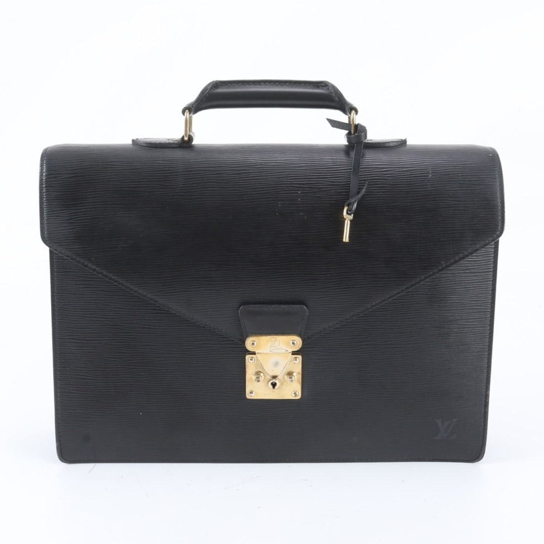 Louis Vuitton Epi Serviette Conseiller M54422 Leather Handbag Briefcase for Men: --- Catalog ---Category: SizeSize (HxWxD): 29cm x 38cm x 5cm / 11.41'' x 14.96'' x 1.96''Category: DesignType: Briefcase, HandbagColor: Galle, NoirGender: MenMaterial: Leather Category: GeneralMPN: M5