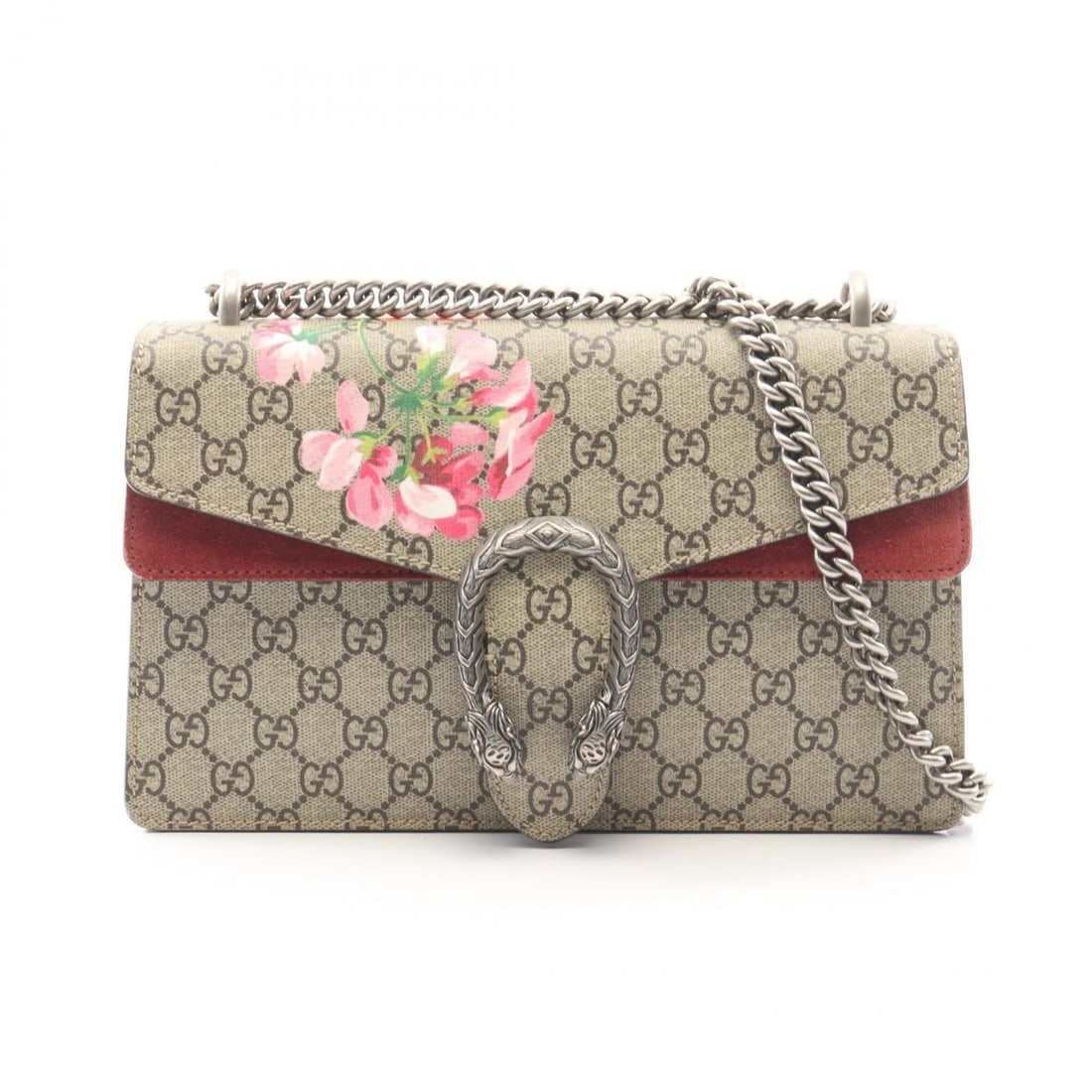 Gucci Dionysus GG Blooms Shoulder Bag/Handbag, Coated Canvas/Suede, Women's, Beige/Multicolor,: --- Catalog ---Category: SizeSize (HxWxD): 17cm x 27.5cm / 6.69'' x 10.82''Category: DesignType: Handbag, Shoulder bagColor: Beige, Multi-colorGender: WomenMaterial: Coated canvas , Suede Category: Ge