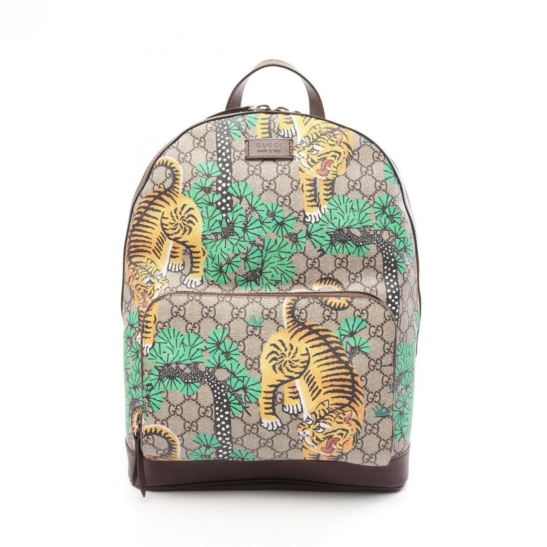 Gucci GG Supreme Bengal Sherry Line Backpack/Handbag, Coated Canvas and Leather, Men's/Women's,: --- Catalog ---Category: SizeSize (HxWxD): 40cm x 31cm x 14cm / 15.74'' x 12.2'' x 5.51''Category: DesignType: Backpack, HandbagColor: Beige, Brown, Multi-colorGender: Men,WomenMaterial: GG Supreme , 
