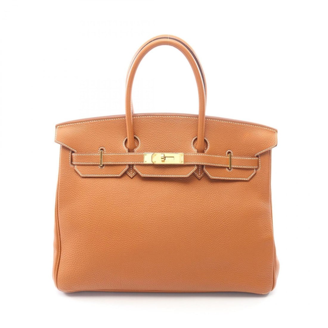 Hermes Birkin 35 Gold Handbag, Togo Leather, Women's, Brown Tones (1 of 15)