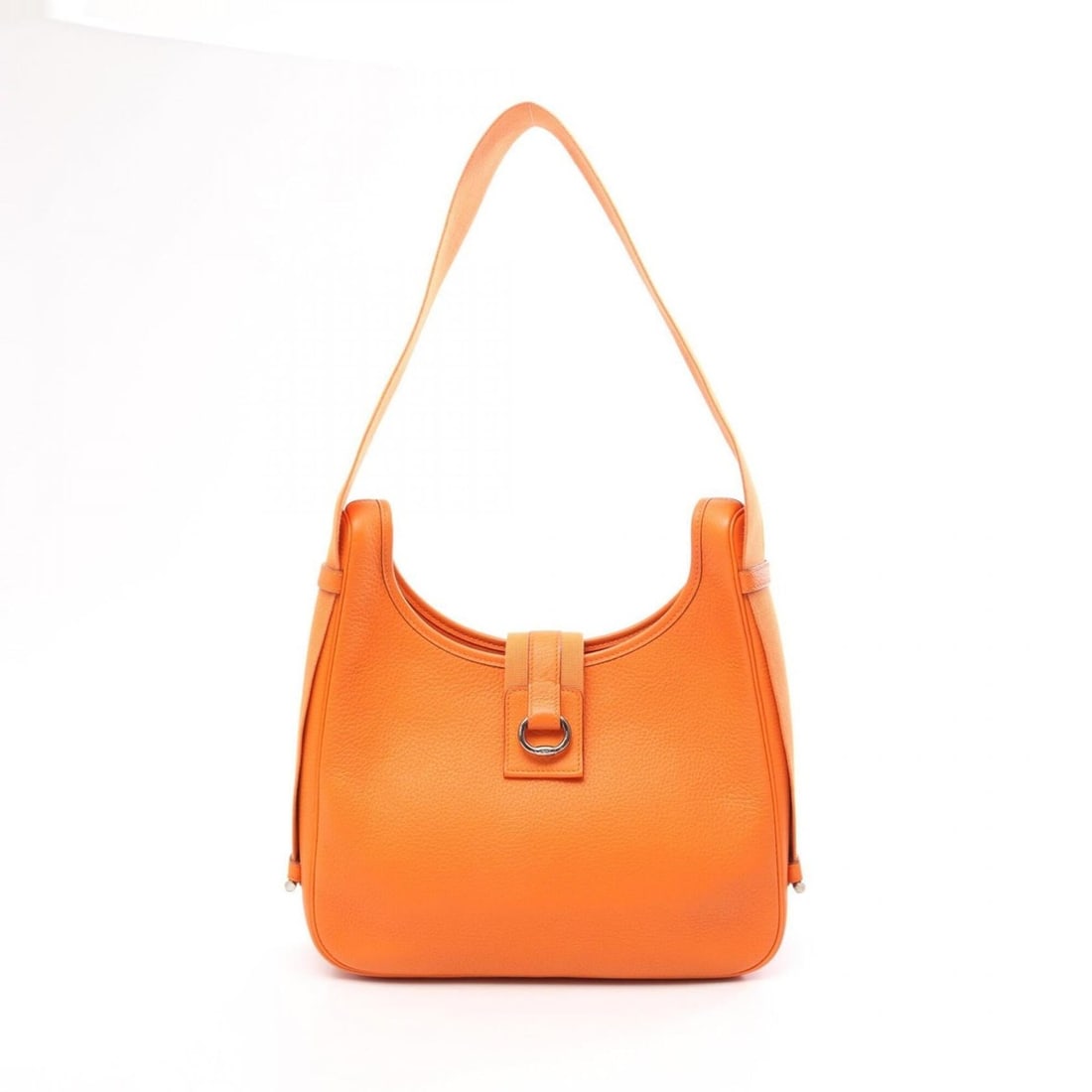 Hermes Saco Shoulder Bag/Handbag, Leather, Taurillon Clemence, Women's, Orange: --- Catalog ---Category: SizeSize (HxWxD): 22cm x 30cm x 9cm / 8.66'' x 11.81'' x 3.54''Category: DesignType: Handbag, Shoulder bagColor: OrangeGender: WomenMaterial: Taurillon clemence leather Catego
