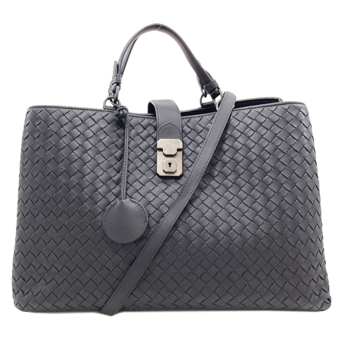 Bottega Veneta Roma Bag Intrecciato 2-Way Tote Calfskin Women's BOTTEGA VENETA: --- Catalog ---Category: SizeSize (HxWxD): 24cm x 35cm x 20cm / 9.44'' x 13.77'' x 7.87''Strap Length: 106cm - 126cm / 41.73'' - 49.6''Handle Length: 26cm / 10.23''Category: DesignType: Tote bagColor: