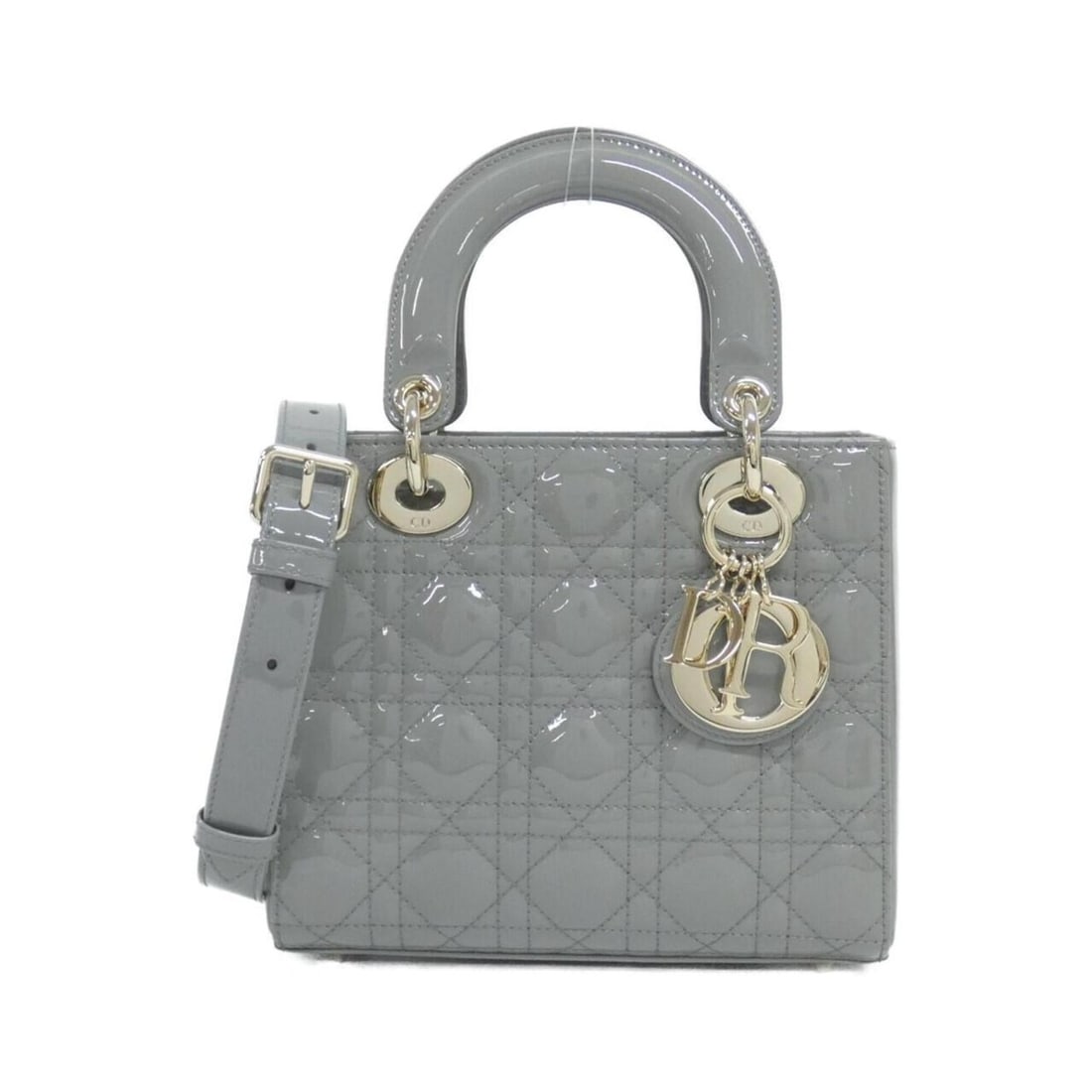 Christian Dior Lady Small M0531OWCB Handbag: --- Catalog ---Category: SizeSize (HxWxD): 17cm x 20cm x 8cm / 6.69'' x 7.87'' x 3.14''Category: DesignType: HandbagColor: GrayGender: Women,MenMaterial: Leather Leather/Fur Type: Enamel