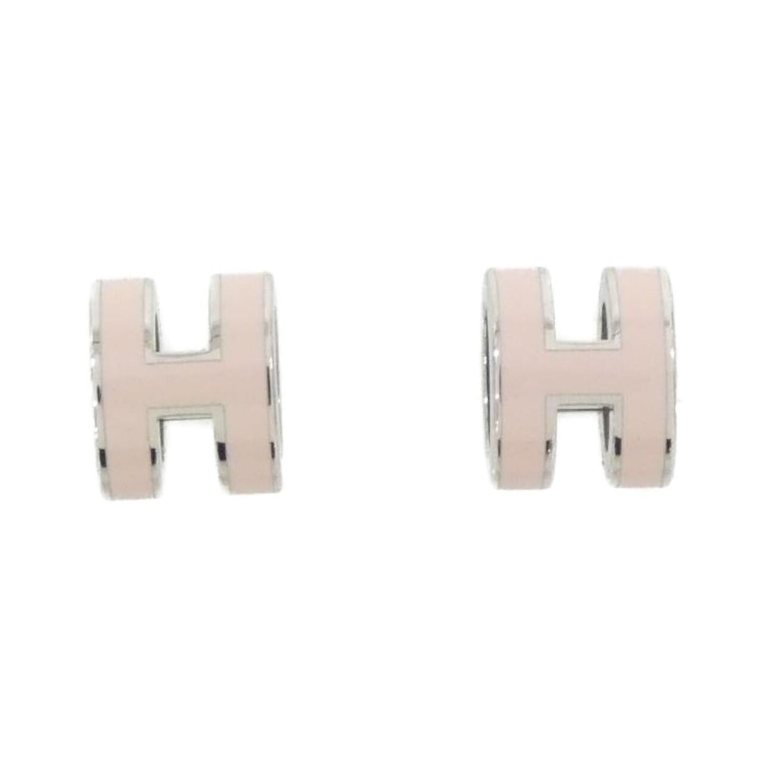 Hermes Pop H MINI 608002FP Earrings: --- Catalog ---Category: SizeSize (HxWxD): 9.00mm x 7.00mm / 0.35'' x 0.28''Category: DesignType: Stud earringsColor: Rose dragee, SilverGender: WomenCategory: GeneralMPN: 608002FPBrand: Hermes--- Ite