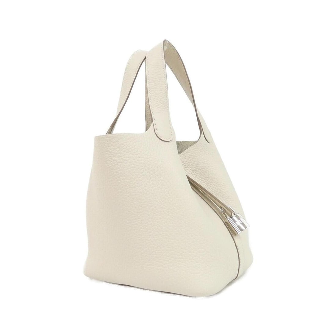 Hermes Picotin Lock PM 056289CK Handbag: --- Catalog ---Category: SizeSize (HxWxD): 18.5cm x 18cm x 13cm / 7.28'' x 7.08'' x 5.11''Category: DesignType: HandbagColor: WhiteGender: WomenMaterial: Taurillon clemence leather Category: