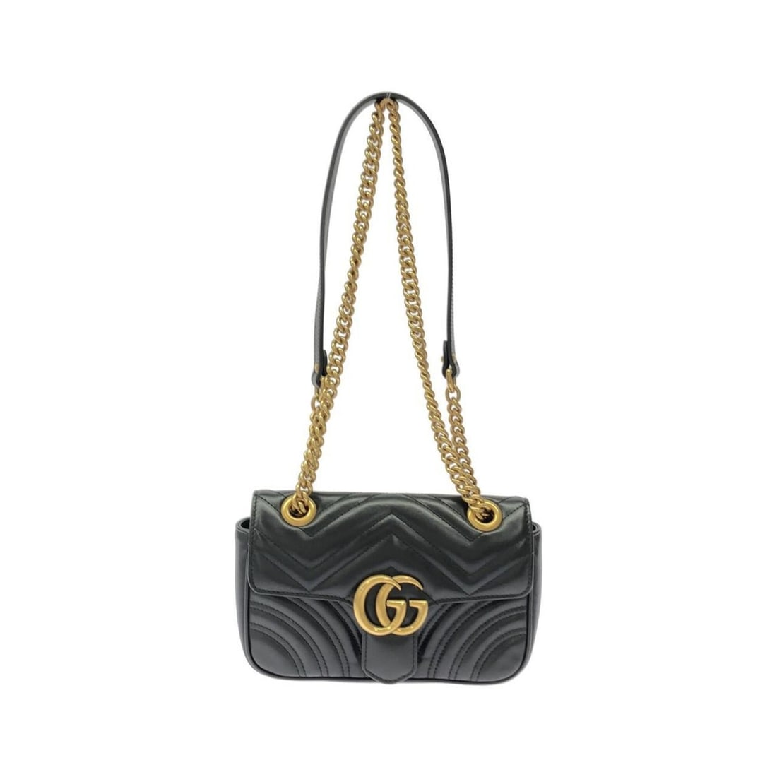 Gucci GG Marmont 446744 DTDIT Shoulder Bag: --- Catalog ---Category: SizeSize (HxWxD): 15cm x 22cm x 6cm / 5.9'' x 8.66'' x 2.36''Category: DesignType: Shoulder bagColor: BlackGender: Women,MenMaterial: Leather Hardware Color: GoldCategory: Gen