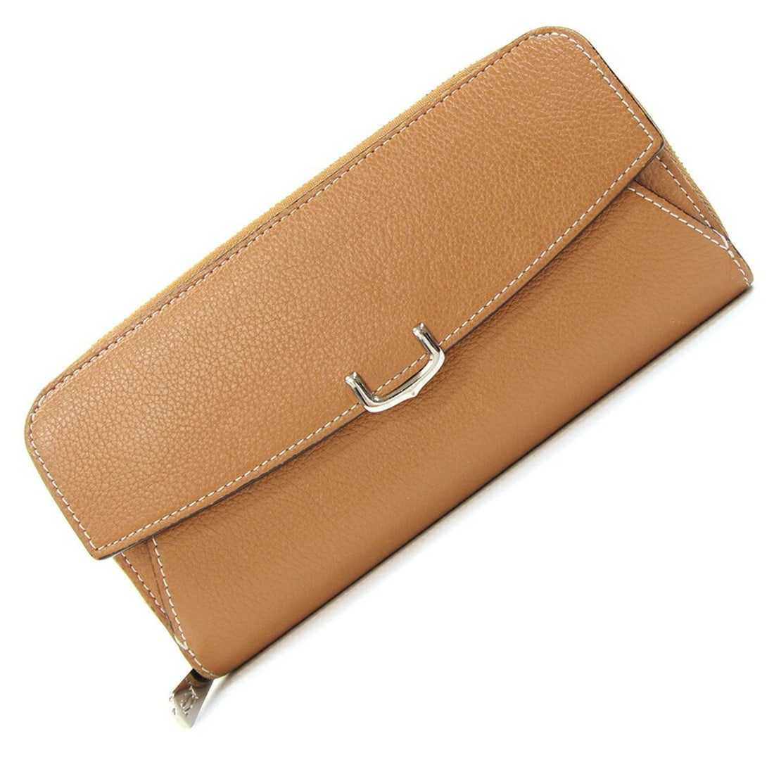 Cartier Round Long Wallet C de L3001532 Brown Leather Women's: --- Catalog ---Category: SizeSize (HxWxD): 10cm x 19cm / 3.93'' x 7.48''Category: DesignType: Long wallet (bi-fold)Color: BrownGender: WomenMaterial: Leather Category: GeneralLine: C de CartierBrand: 
