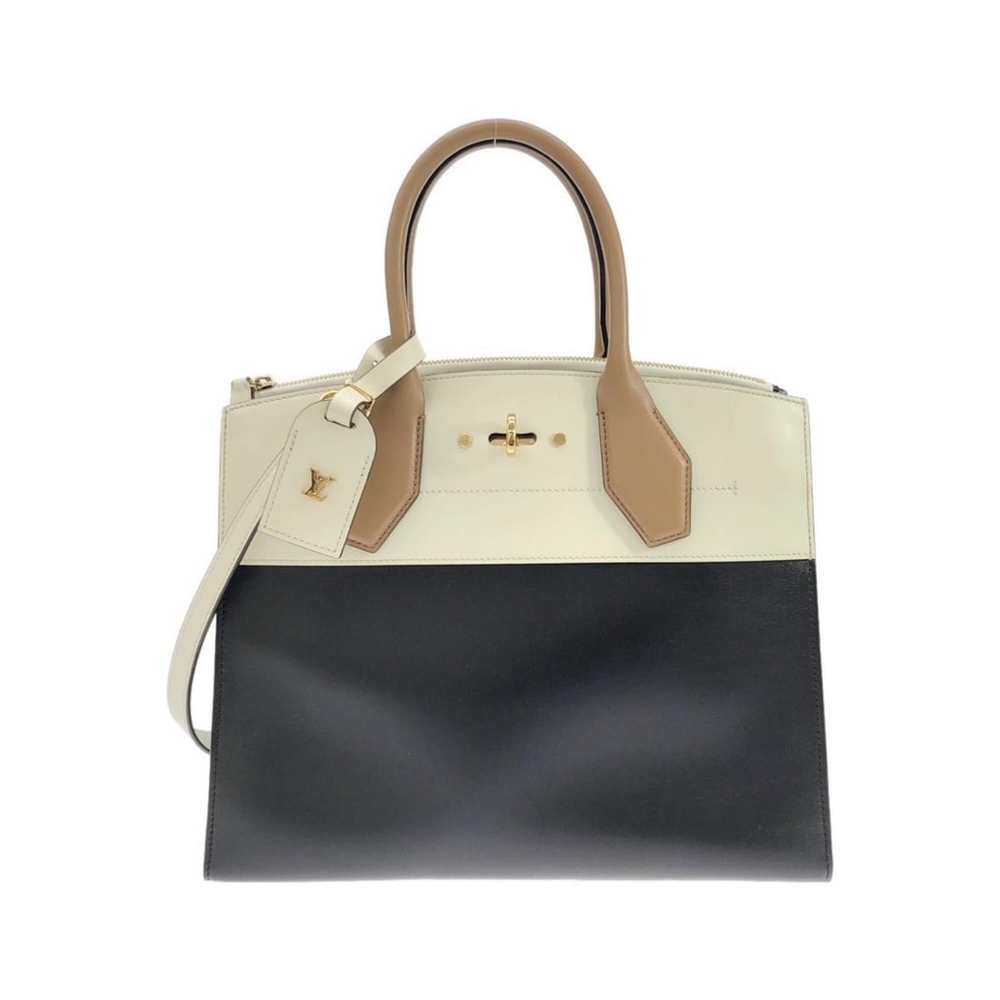 Louis Vuitton City Steamer MM M42621 Handbag: --- Catalog ---Category: SizeSize (HxWxD): 25cm x 31cm x 13cm / 9.84'' x 12.2'' x 5.11''Category: DesignType: HandbagColor: BlackGender: WomenMaterial: Leather Hardware Color: GoldLeather/Fur Type: Ca