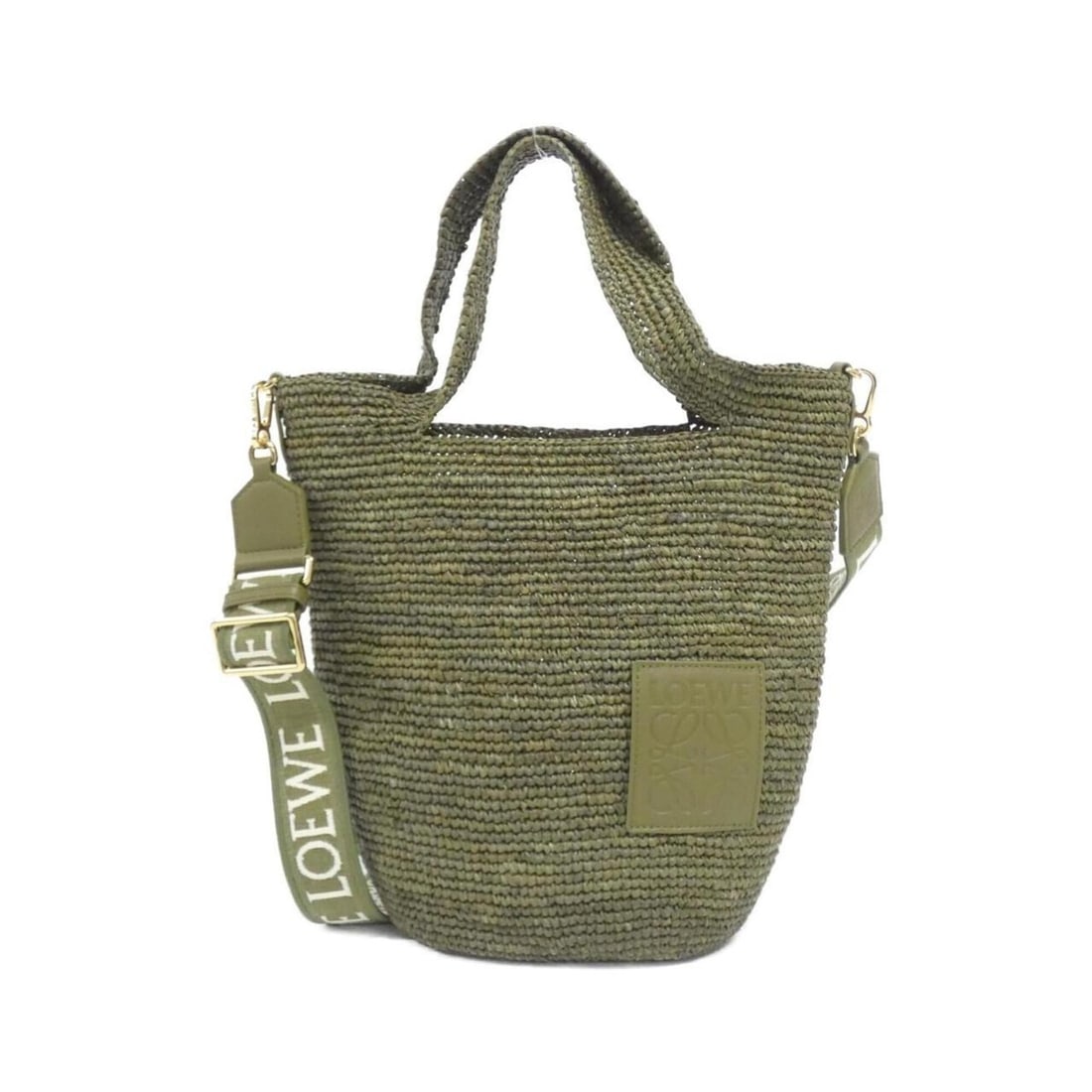 Loewe Slit Bag Mini A685453X12 Handbag: --- Catalog ---Category: SizeSize (HxWxD): 29cm x 20cm x 10cm / 11.41'' x 7.87'' x 3.93''Category: DesignType: HandbagColor: OliveGender: Men,WomenMaterial: Raffia , Leather Hardware Color: GoldLeathe