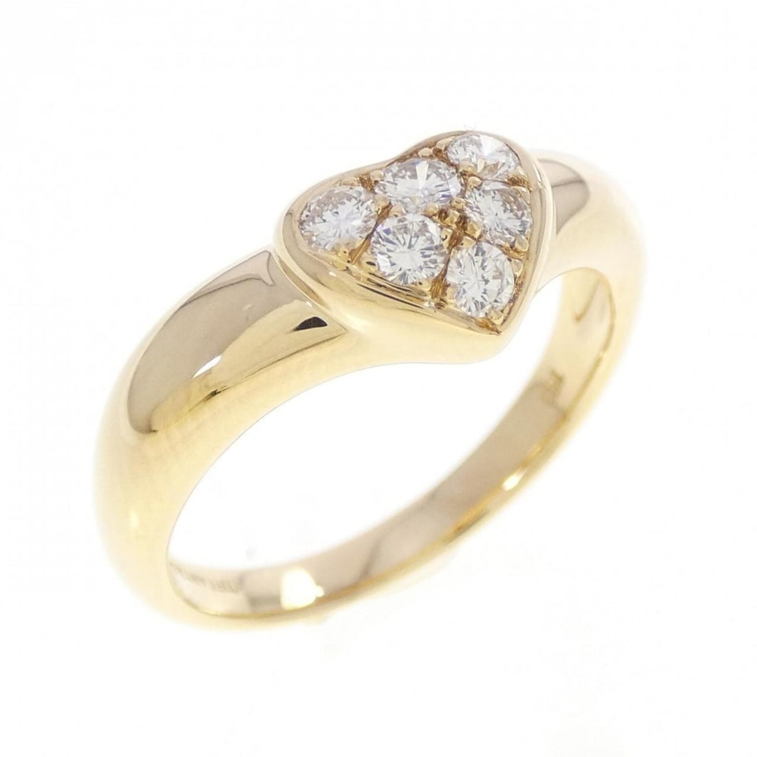 Tiffany Pave Heart Ring: --- Catalog ---Category: SizeJP Size: 15US Size: 7.5Category: DesignType: Band ringGender: WomenMaterial: Yellow gold (18K)Category: GeneralBrand: Tiffany--- Item List ---Section: ConditionRanking: