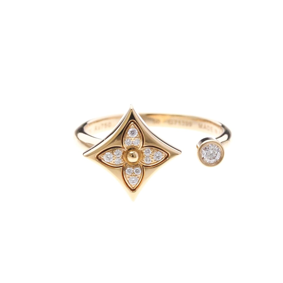 Louis Vuitton Star Blossom Ring Q9S82D Pink Gold (18K) Fashion Diamond Band Ring Pink Gold (1 of 14)