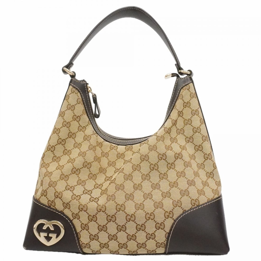 Gucci GG Canvas Shoulder Bag 257070 Brown Champagne Women's: --- Catalog ---Category: SizeSize (HxWxD): 30cm x 34cm x 15cm / 11.81'' x 13.38'' x 5.9''Category: DesignType: Shoulder bagColor: BrownGender: WomenMaterial: Canvas Category: GeneralMPN: 257070Brand: 