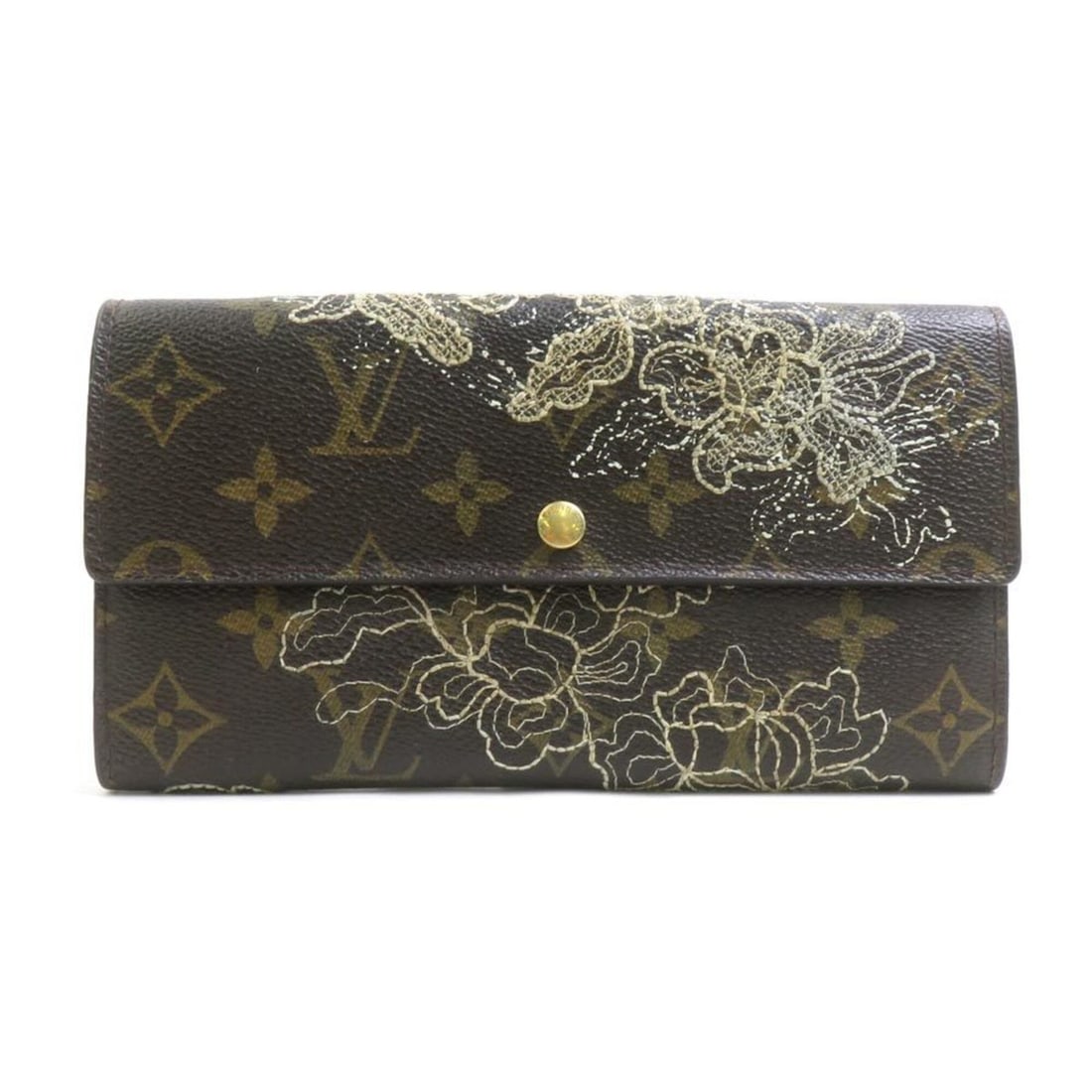 Louis Vuitton LOUIS VUITTON Long Wallet Monogram Dentelle Portefeuille Sarah Canvas Brown Gold: --- Catalog ---Category: SizeSize (HxWxD): 10cm x 18.5cm x 2.5cm / 3.93'' x 7.28'' x 0.98''Category: DesignType: Long wallet (bi-fold)Color: Brown, MonogramGender: WomenMaterial: Monogram Category: Ge