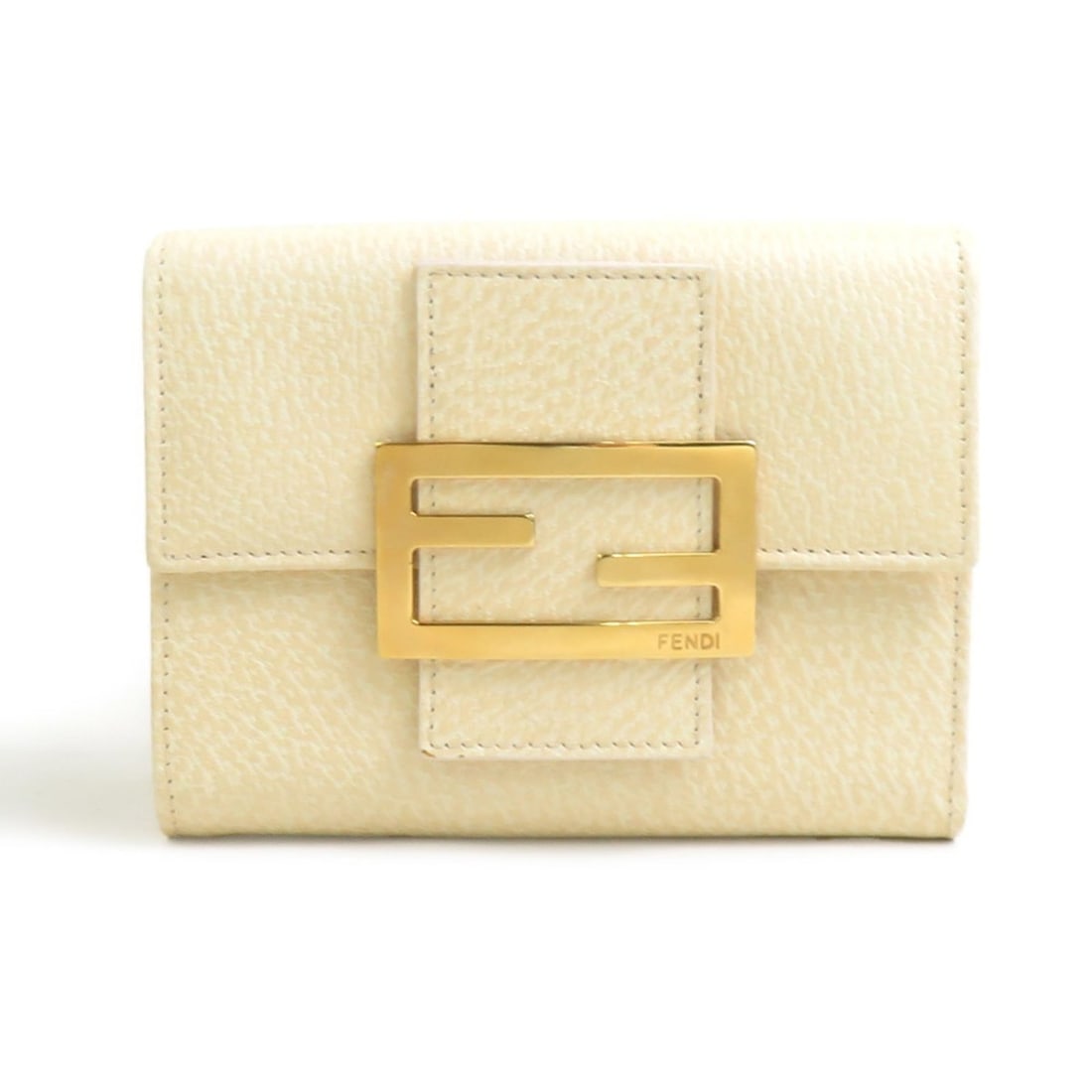 Fendi Tri-fold Wallet, Leather, Beige Gold, Women's, e62004i: --- Catalog ---Category: SizeSize (HxWxD): 9.7cm x 13cm x 3cm / 3.81'' x 5.11'' x 1.18''Category: DesignType: Wallet (tri-fold)Color: BeigeGender: WomenMaterial: Leather Category: GeneralBrand: FendiC