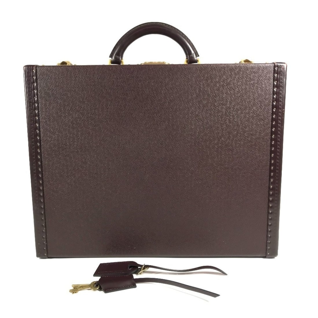 LOUIS VUITTON M30006 Taiga President Handbag, Business Bag, Box, Trunk, Leather, Men's, Women's,: --- Catalog ---Category: SizeSize (HxWxD): 35.5cm x 44.5cm x 12cm / 13.97'' x 17.51'' x 4.72''Category: DesignType: Attaché case, Briefcase, HandbagColor: Acajou, PurpleGender: Men,WomenMaterial: Tai