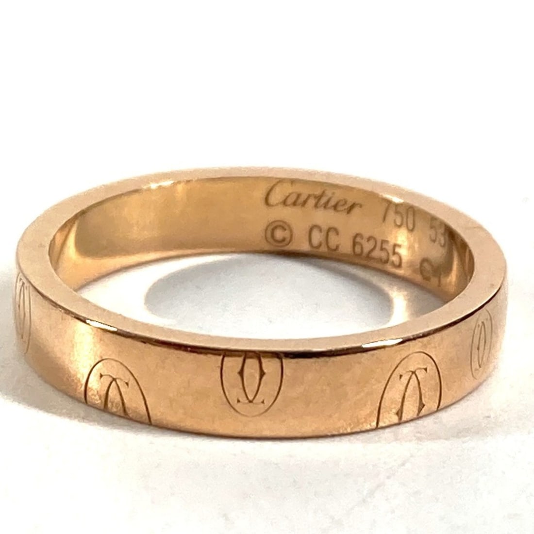 CARTIER Cartier 18K Gold Happy Birthday Logo Accessory Jewelry Ring Au750 Women's Pink 1: --- Catalog ---Category: SizeUS Size: 6.5Brand Size: 53Category: DesignType: Band ringColor: Pink goldGender: WomenMaterial: Pink gold (18K)Color Grade: LCategory: GeneralBrand: Cartier--- Item List -