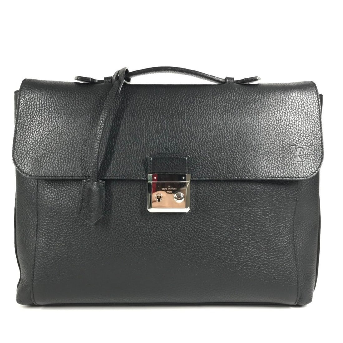 LOUIS VUITTON M56014 Taurillon Dorian Bag, Briefcase, Handbag, Business Leather, Men's, Black: --- Catalog ---Category: SizeSize (HxWxD): 28cm x 35.5cm x 7cm / 11.02'' x 13.97'' x 2.75''Category: DesignType: Briefcase, HandbagColor: BlackGender: Men,WomenMaterial: Leather Leather/Fur Type: Taur
