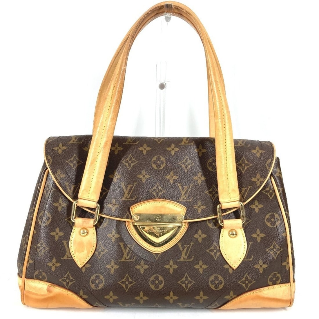 LOUIS VUITTON M40120 Monogram Beverly GM Tote Bag with Flap Closure, Canvas, Brown. Women's bag.: --- Catalog ---Category: SizeSize (HxWxD): 24cm x 37cm x 17.5cm / 9.44'' x 14.56'' x 6.88''Category: DesignType: Shoulder bag, Tote bagColor: BrownGender: WomenMaterial: Monogram , Canvas Category: Ge
