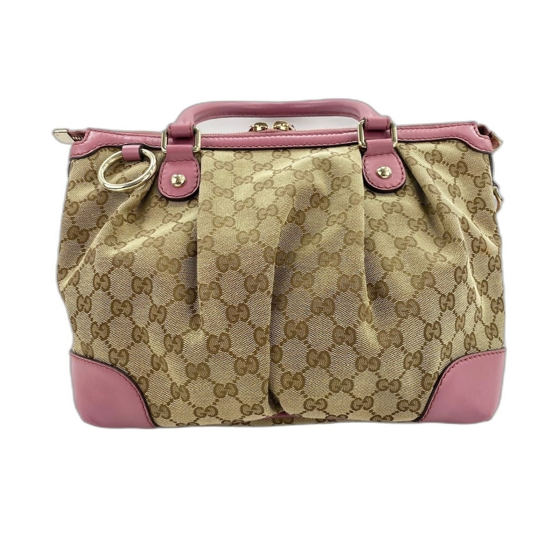 Gucci 2-Way Sukey Tote Bag, Pink: --- Catalog ---Category: SizeHandle Drop: 14.00cm / 5.51''Size (HxWxD): 25cm x 36cm x 12cm / 9.84'' x 14.17'' x 4.72''Strap Length: 100cm - 105cm / 39.36'' - 41.33''Category: DesignType: Tote bagColor