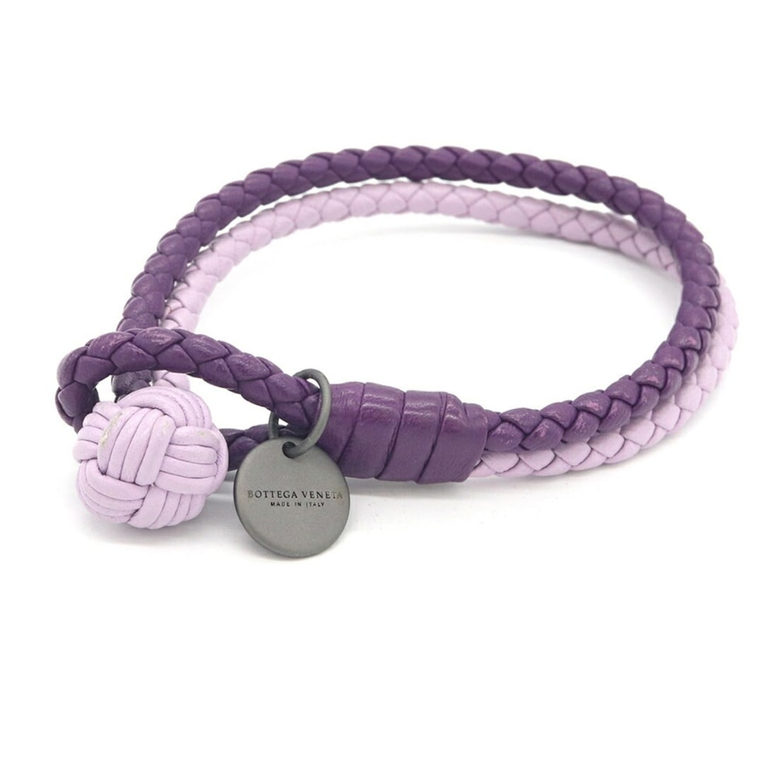 Bottega Veneta Bracelet Intrecciato Double 113546 Light Purple Leather Bangle Men's Loop BOTTEGA: --- Catalog ---Category: SizeWidth: 5mm / 0.19''Length: 19cm / 7.48''Weight: 9.8g / 0.34oz.Category: DesignType: Charm braceletColor: Light purple, PurpleGender: Men,WomenMaterial: LeatherCategory: Ge