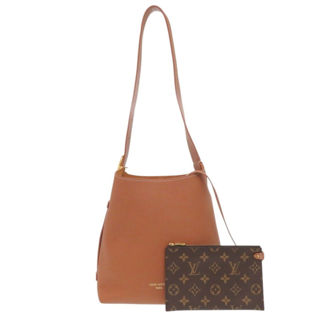 Unused Louis Vuitton Low Key Hobo PM handbag with pouch, M25354 IC, calf leather, brown shoulder: --- Catalog ---Category: SizeSize (HxWxD): 26cm x 24cm x 14cm / 10.23'' x 9.44'' x 5.51''Category: DesignType: Handbag, Shoulder bagColor: BrownGender: WomenMaterial: Leather Leather/Fur Type: Calf le