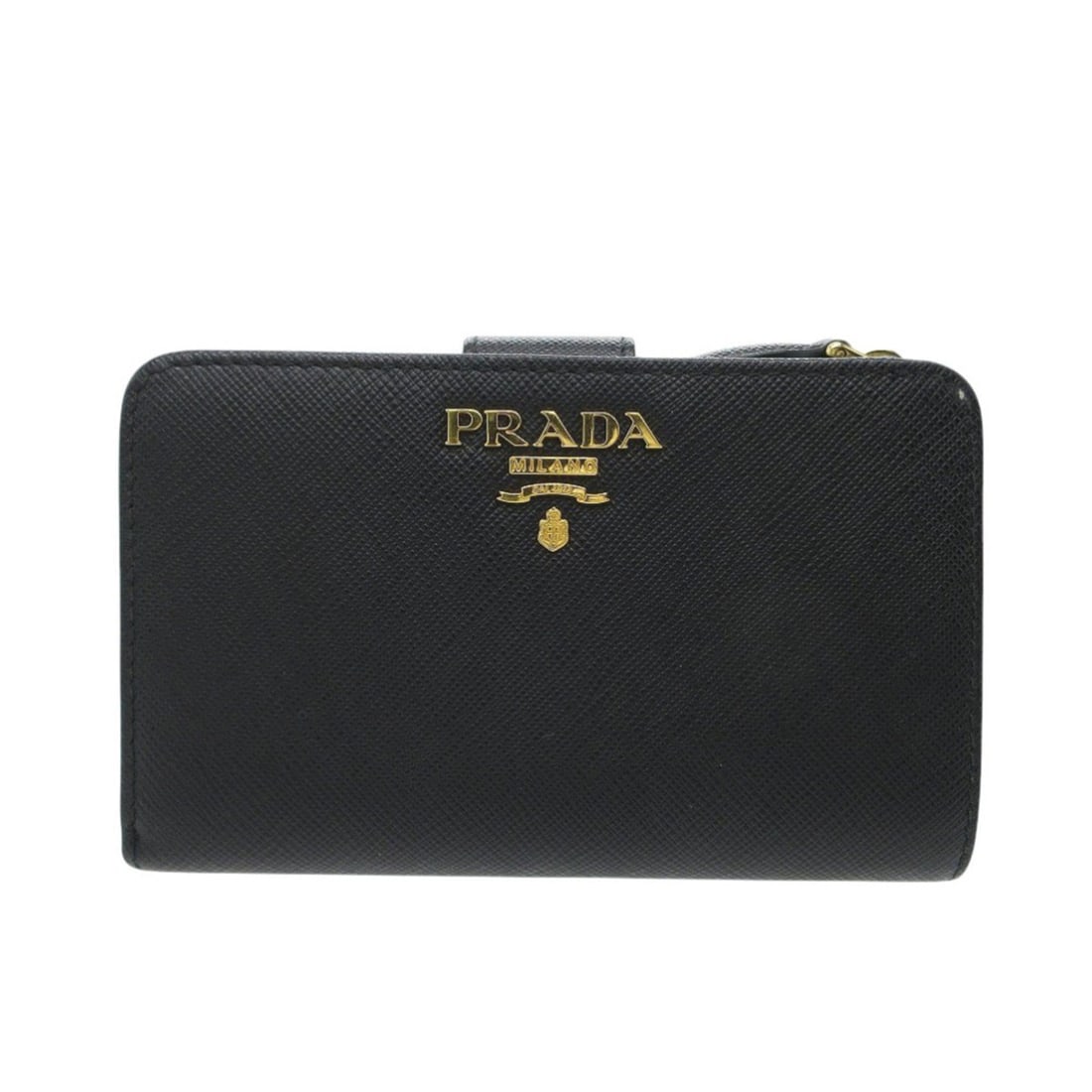 Like New Prada Saffiano Leather Black 1ML225 L-shaped Zipper Bi-fold Wallet 1466 PRADA: --- Catalog ---Category: SizeSize (HxWxD): 9cm x 14cm x 3cm / 3.54'' x 5.51'' x 1.18''Category: DesignType: Wallet (bi-fold)Color: BlackGender: WomenMaterial: Leather , Saffiano Category: GeneralMPN: 