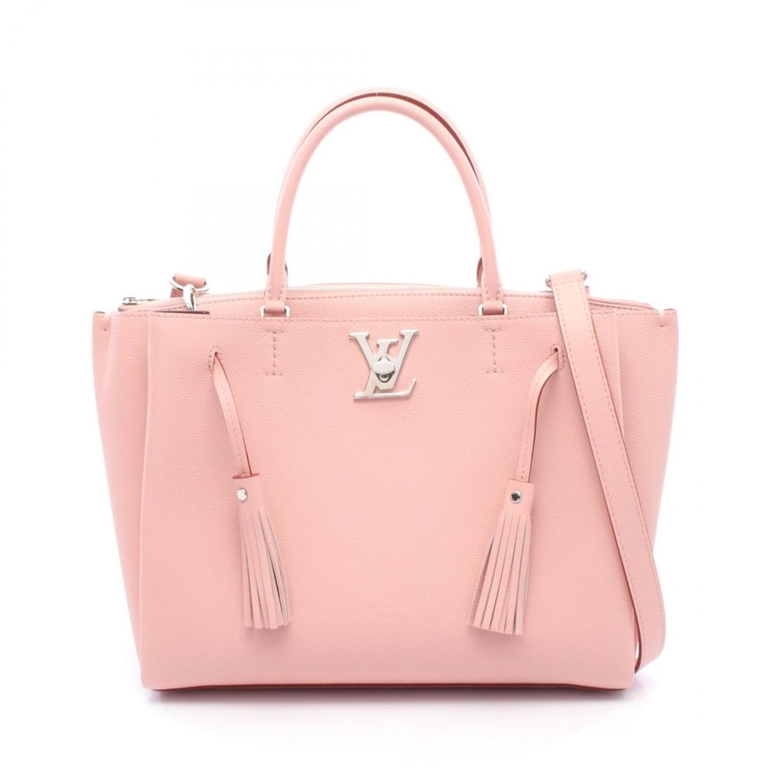 Louis Vuitton Lockmeet 2-Way Handbag, Leather, Women's, Pink, M54572: --- Catalog ---Category: SizeSize (HxWxD): 25cm x 30cm x 14cm / 9.84'' x 11.81'' x 5.51''Category: DesignType: HandbagColor: Pink, Rose PoudreGender: WomenMaterial: Leather Category: GeneralMPN: M5457