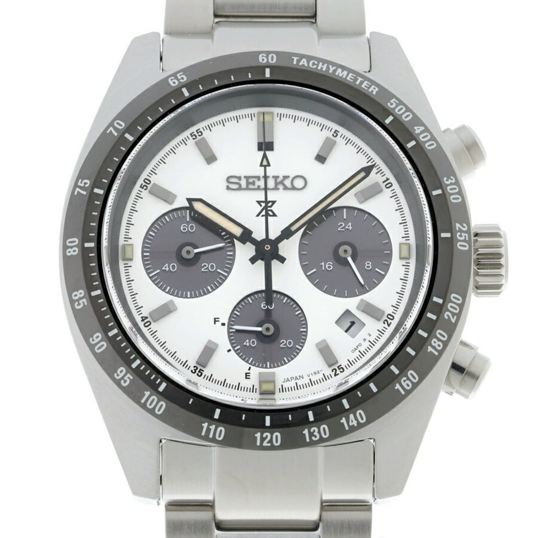 Seiko Prospex Speedtimer SBDL085 V192-0AF0 White/Black Quartz Solar Watch (1 of 16)
