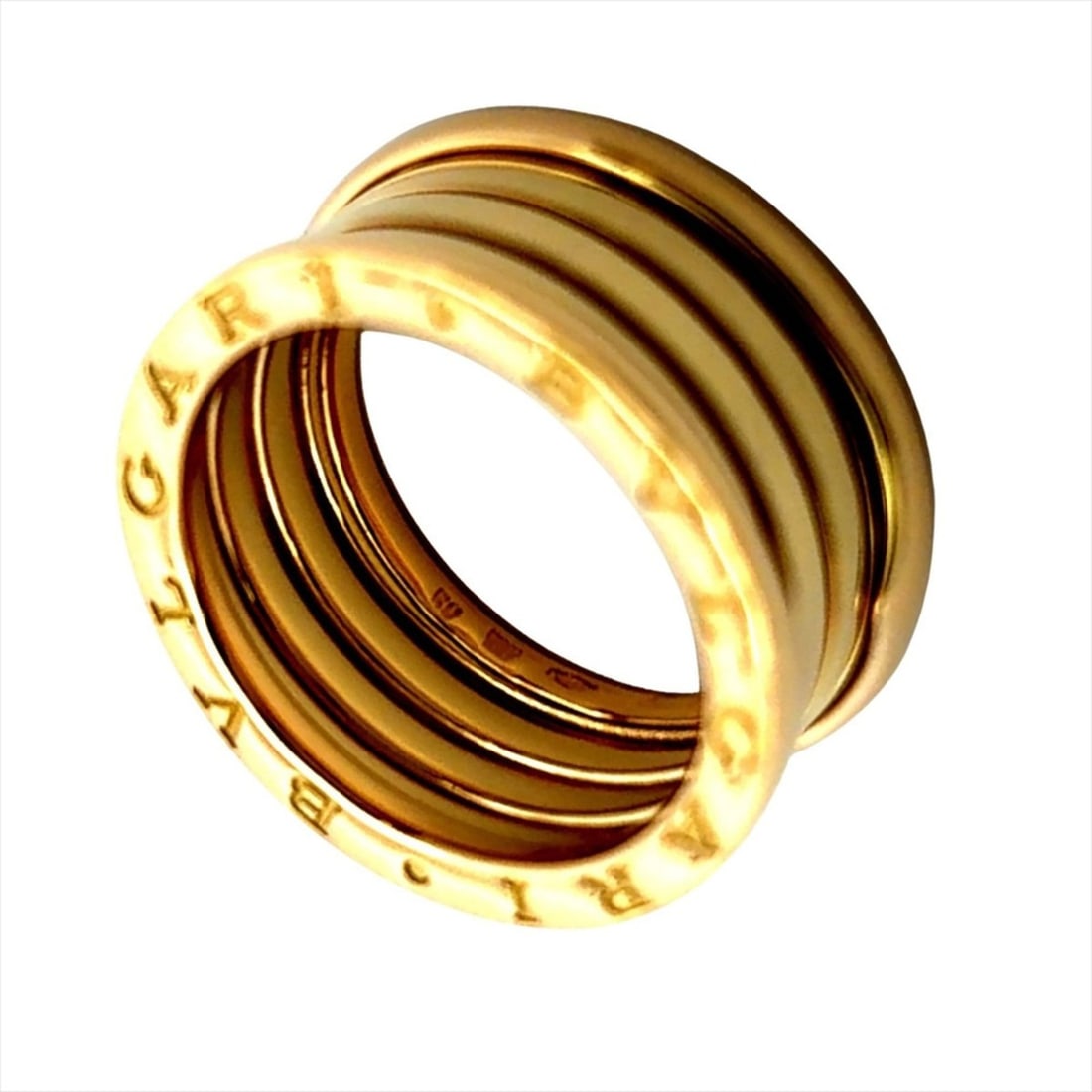 Bvlgari Bulgari B-zero1 4-band ring, size #58, 18K yellow gold, 11.7g: --- Catalog ---Category: SizeJP Size: 18US Size: 9Category: DesignType: Band ringGender: WomenMaterial: Yellow gold (18K)Category: GeneralLine: B.zero1Brand: Bvlgari--- Item List ---Section: Condition
