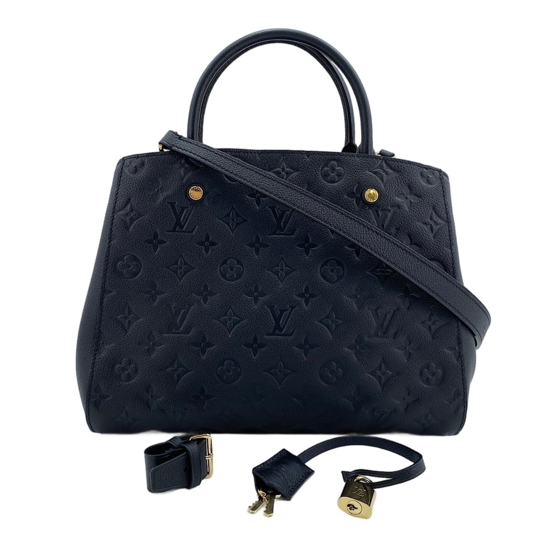 Louis Vuitton Montaigne MM handbag, black.: --- Catalog ---Category: SizeStrap Drop: 75cm / 29.52''Handle Drop: 10.00cm / 3.94''Size (HxWxD): 25cm x 33cm x 10cm / 9.84'' x 12.99'' x 3.93''Strap Length: 75cm / 29.52''Category: DesignType: Handba