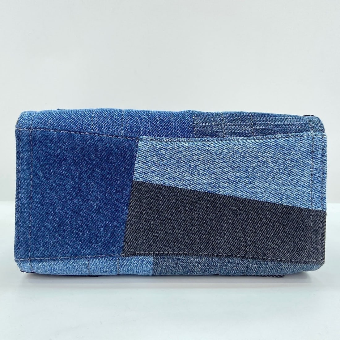 Coach denim patchwork 2-way handbag, navy. - 7