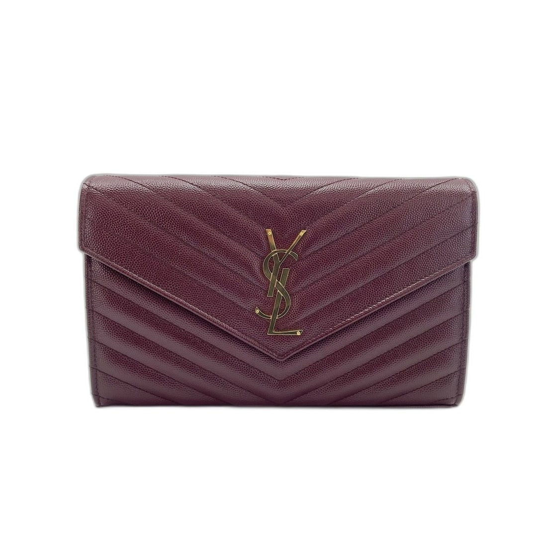 Yves Saint Laurent shoulder bag, wine red. (1 of 13)