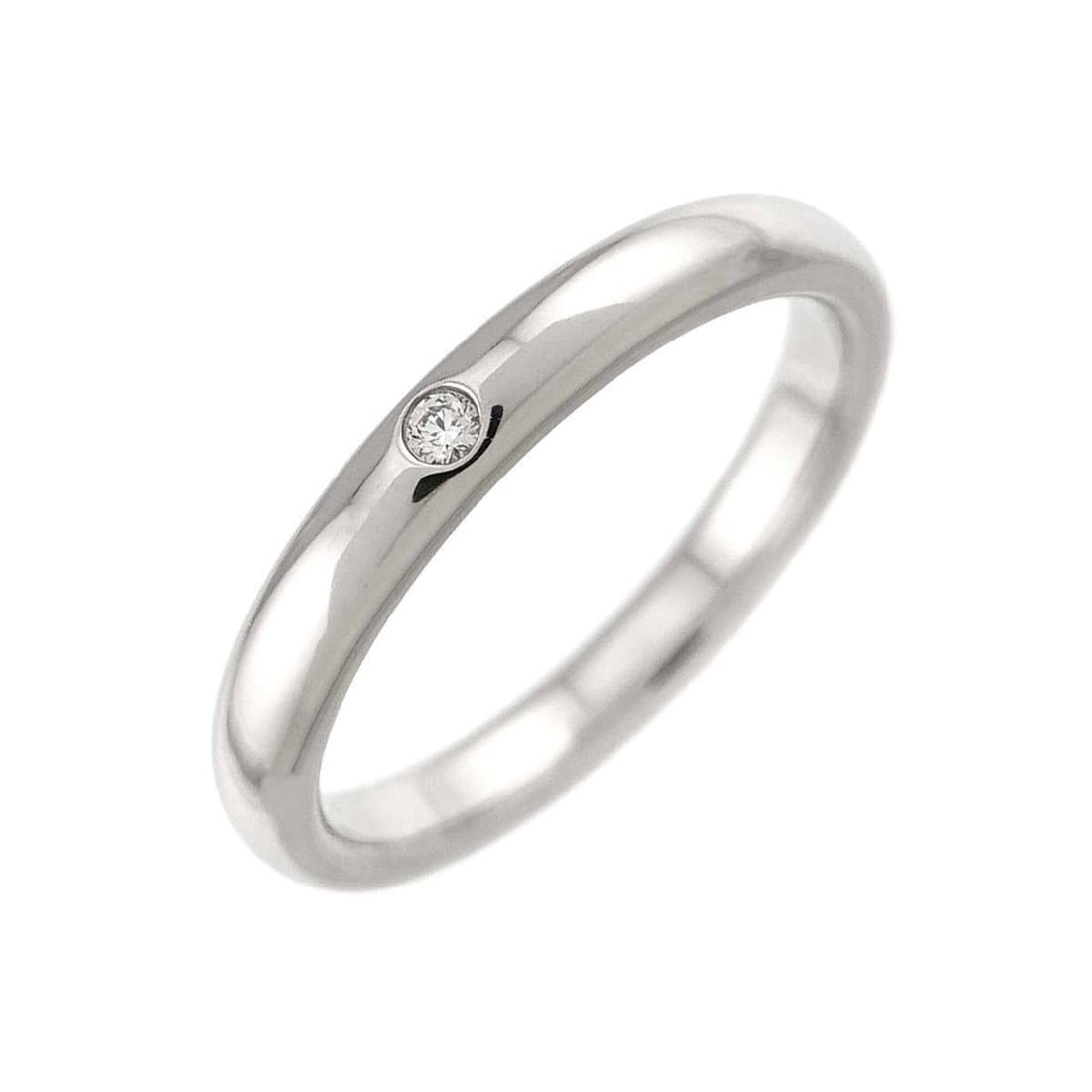 Tiffany & Co. Stacking Band 1 Ring with Diamond (Pt Platinum): --- Catalog ---Category: SizeJP Size: 14US Size: 7Category: DesignType: Band ringGender: WomenMaterial: Platinum 950Category: GeneralBrand: Tiffany--- Item List ---Section: ConditionRanking: Rank SA U