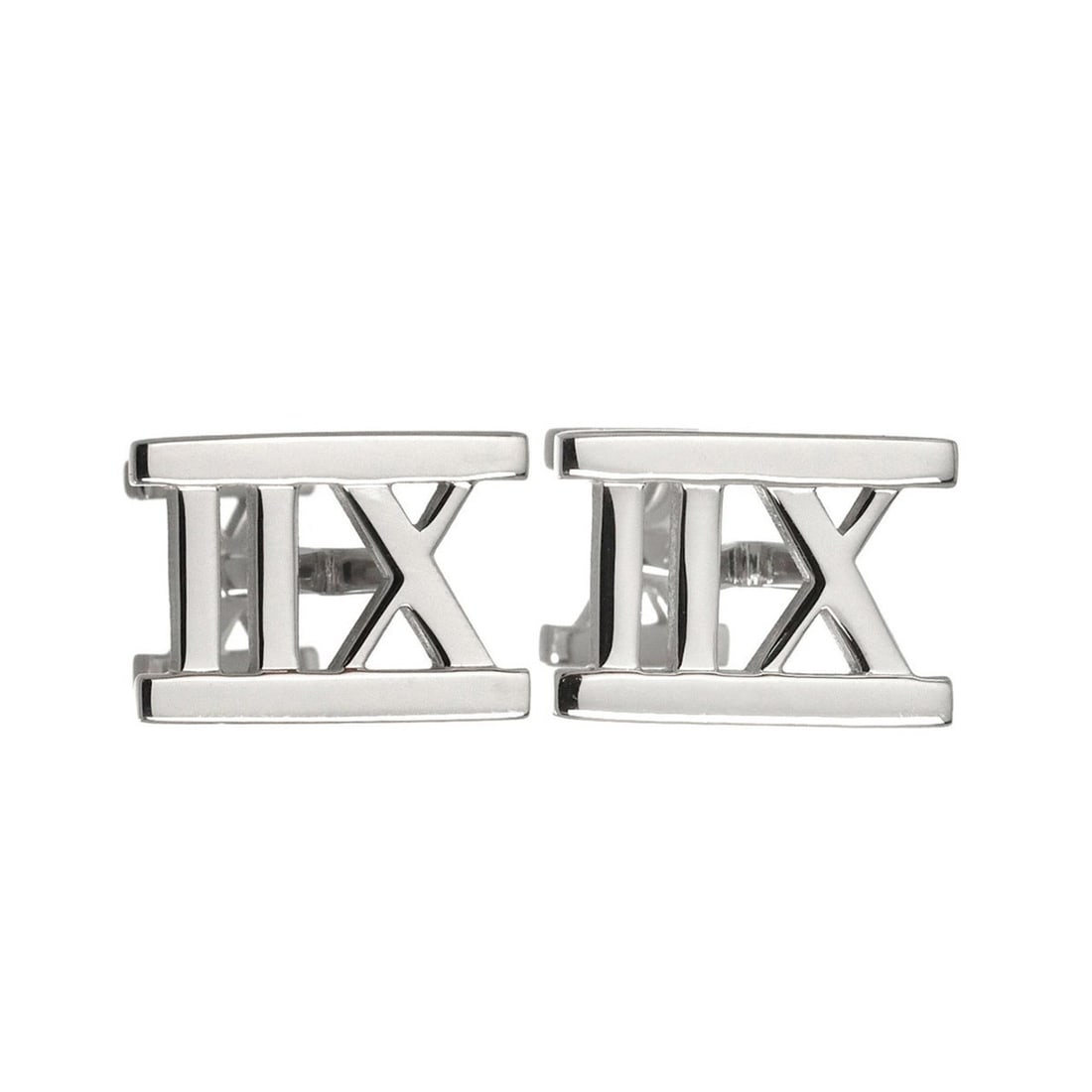 Tiffany & Co. Atlas Cufflinks 18K WG White Gold 750: --- Catalog ---Category: SizeSize (HxWxD): 12.60mm x 17.00mm / 0.50'' x 0.67''Category: DesignType: CufflinksGender: MenMaterial: White gold (18K)Category: GeneralBrand: Tiffany--- Item List ---Sectio
