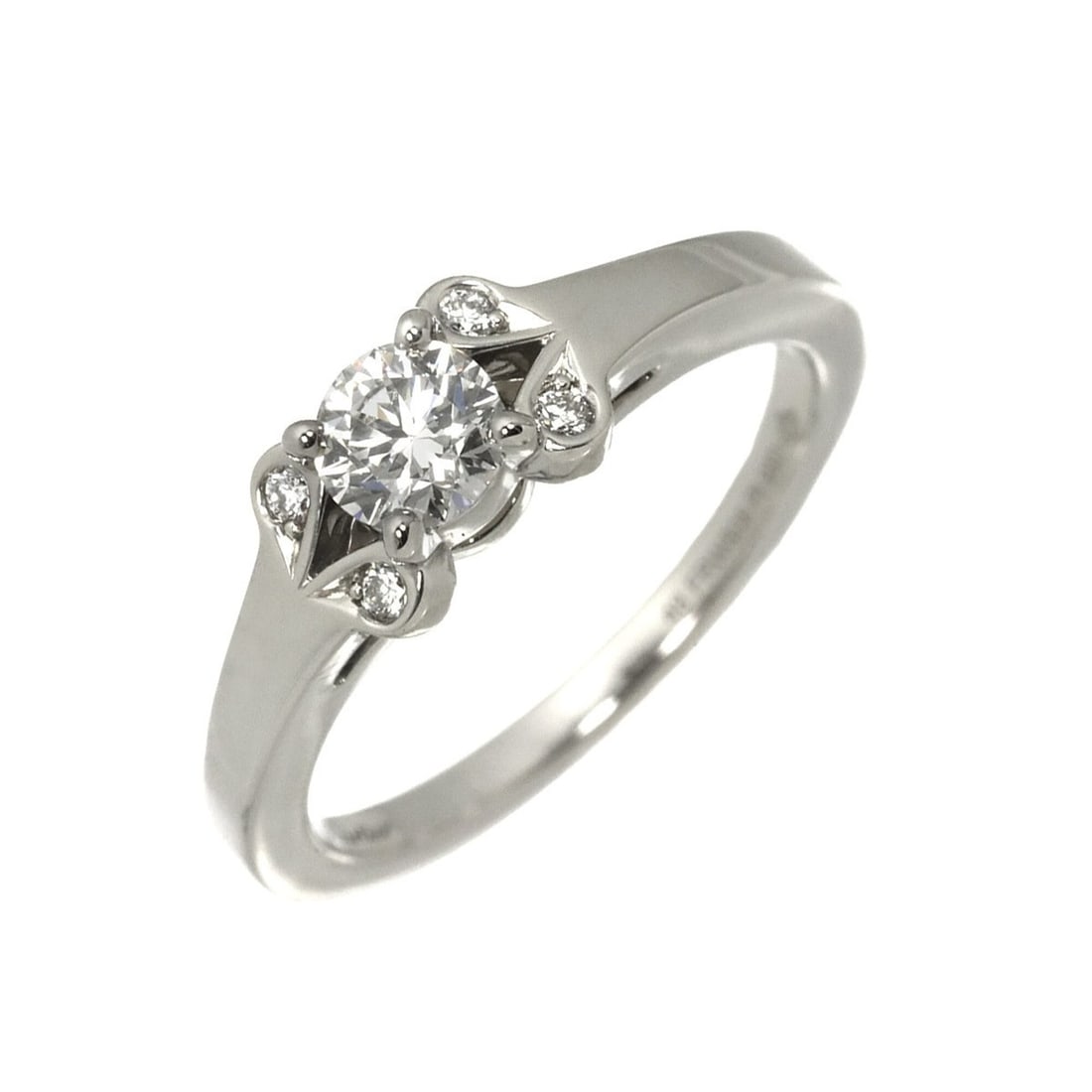 Cartier Ballerine Diamond Ring, 0.30ct G VS2 3EX, Size 48, Platinum. (1 of 10)