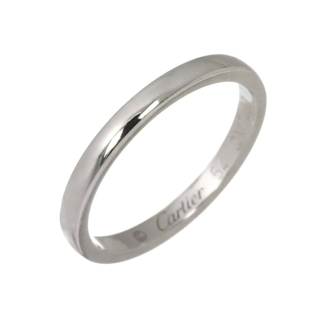Cartier Ballerine Ring #54, 2.1mm wide, Platinum.: --- Catalog ---Category: SizeUS Size: 7Brand Size: 54Category: DesignType: Band ringGender: WomenMaterial: Platinum 950Category: GeneralBrand: Cartier--- Item List ---Section: ConditionRanking: Rank S