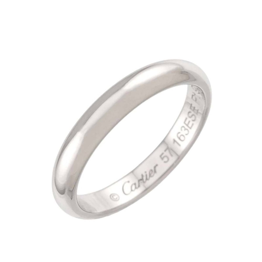 Cartier 1895 Classic Band Ring #57, 3.5mm wide, Platinum.: --- Catalog ---Category: SizeUS Size: 8.5Brand Size: 57Category: DesignType: Band ringGender: Men,WomenMaterial: Platinum 950Category: GeneralBrand: Cartier--- Item List ---Section: ConditionRanking: 