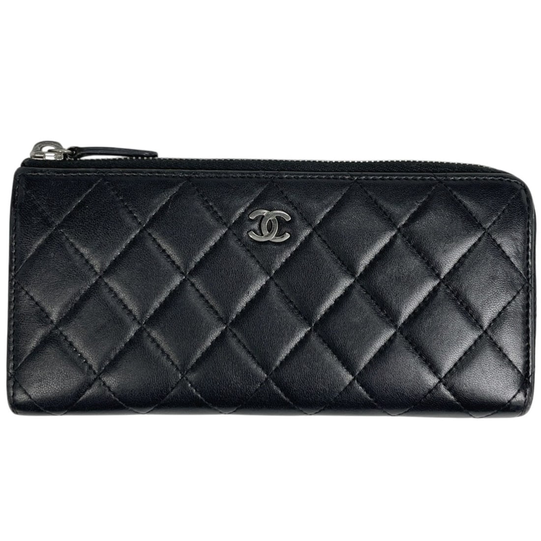 Chanel Coco Mark L-shaped Zipper Long Wallet, Matelassé Leather, Black, Women's: --- Catalog ---Category: SizeSize (HxWxD): 9.5cm x 19.5cm x 2cm / 3.74'' x 7.67'' x 0.78''Category: DesignType: Long wallet (bi-fold)Color: BlackGender: WomenMaterial: Leather Category: GeneralBrand: 