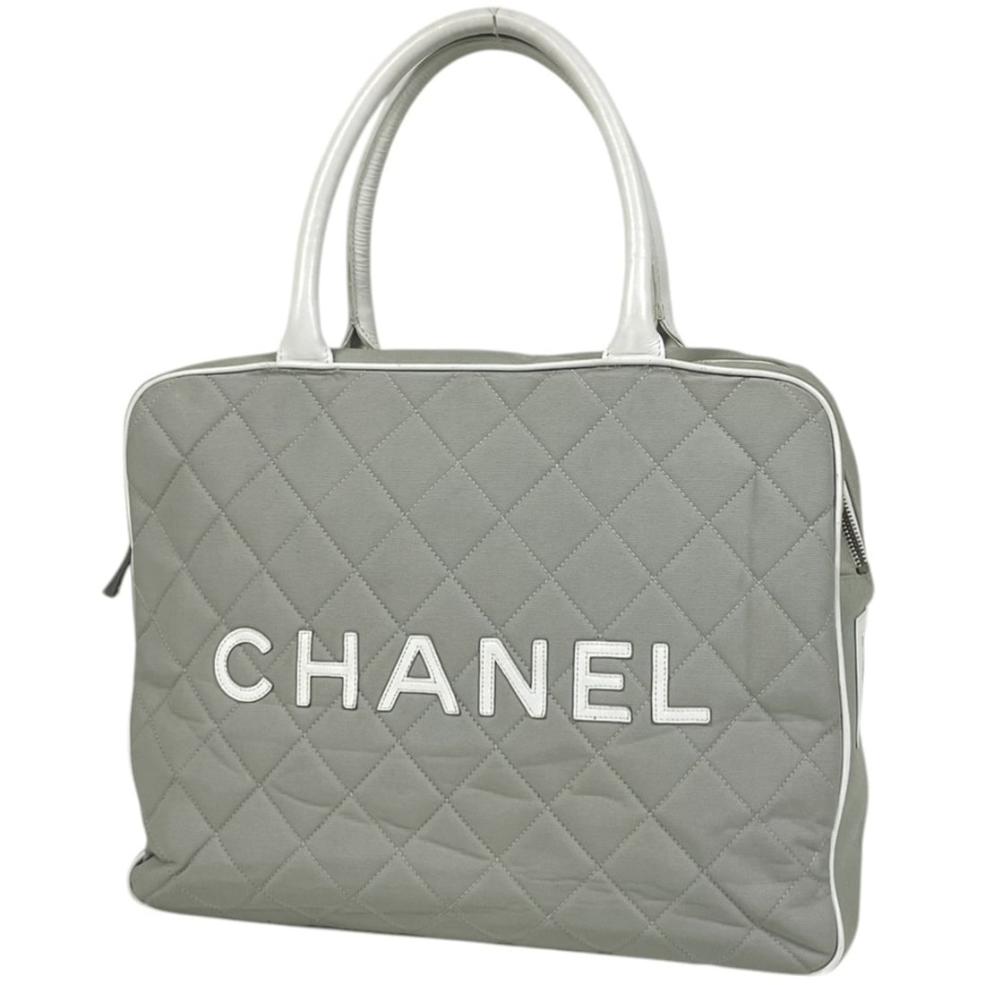 Chanel Sport Line Tote Bag, Canvas, Light Gray, Women's: --- Catalog ---Category: SizeSize (HxWxD): 28cm x 36cm x 10cm / 11.02'' x 14.17'' x 3.93''Category: DesignType: Tote bagColor: Light grayGender: WomenMaterial: Canvas , Leather Category: GeneralBrand: