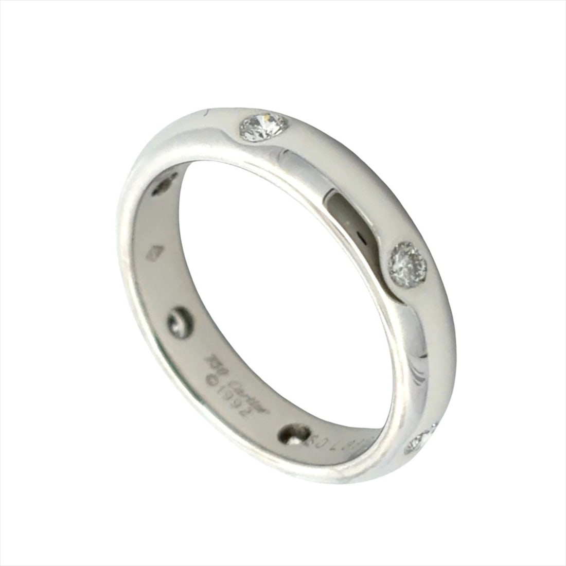 Cartier Stella Ring, Diamond, Size #50, 18K White Gold, 4.9g, Women's.: --- Catalog ---Category: SizeJP Size: 10US Size: 5.5Category: DesignType: Band ringGender: WomenMaterial: White gold (18K)Category: GeneralBrand: Cartier--- Item List ---Section: ConditionRanking: Ran