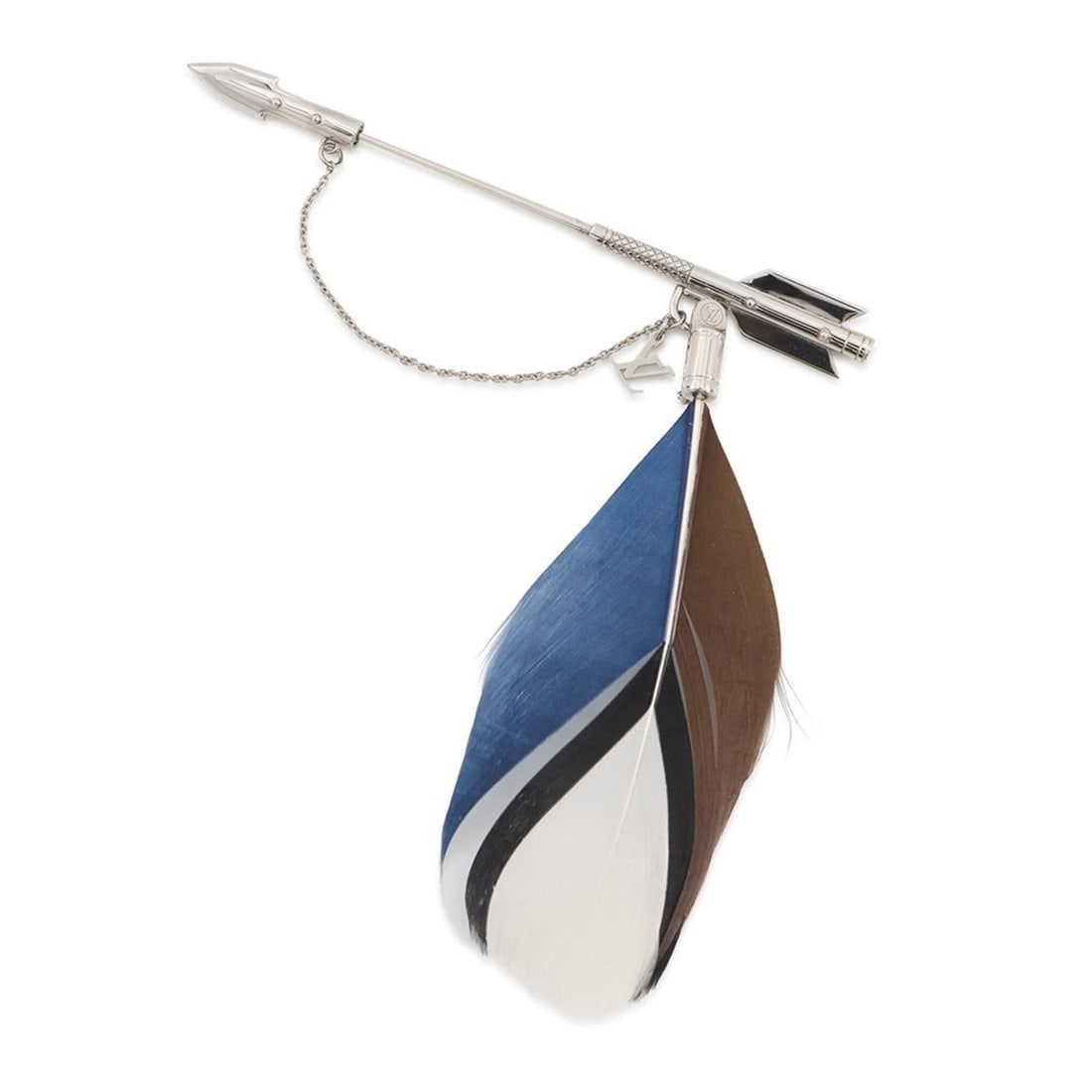 Louis Vuitton Brooch Arrow Feather LE0162 LOUIS VUITTON BROACH: --- Catalog ---Category: SizeSize (HxWxD): 12cm x 12.3cm / 4.72'' x 4.84''Category: DesignType: BroochColor: Multi-color, SilverGender: Women,MenMaterial: MetalCategory: GeneralBrand: Louis Vuitton---