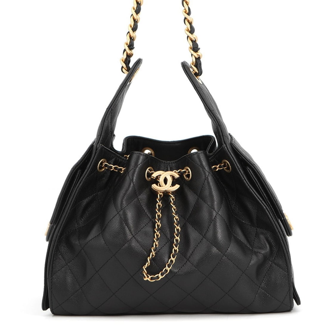 Chanel Chain Shoulder Bag, Coco Mark, CHANEL 25 Small, Caviar Skin, AS5293, Black, Handbag, Women's,: --- Catalog ---Category: SizeSize (HxWxD): 19cm x 26cm x 13cm / 7.48'' x 10.23'' x 5.11''Category: DesignType: Handbag, Shoulder bagColor: BlackGender: WomenMaterial: Grained Calfskin Category: Genera